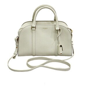 Saint Laurent Duffle Lock Bag White Leather